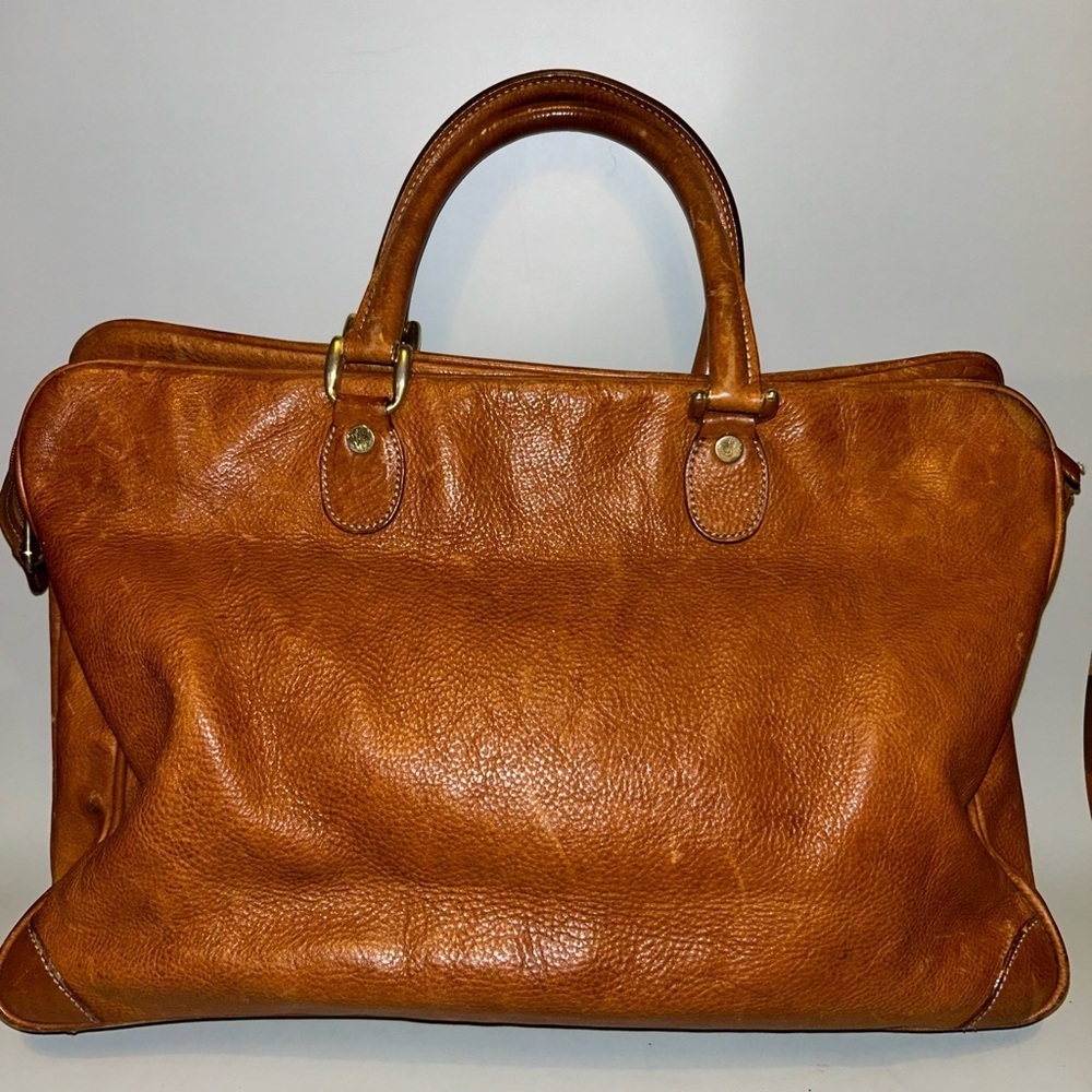 Vintage Cole Haan pebbled leather briefcase